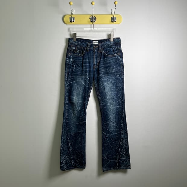 Nylaus 워싱 플레어 데님 팬츠 31