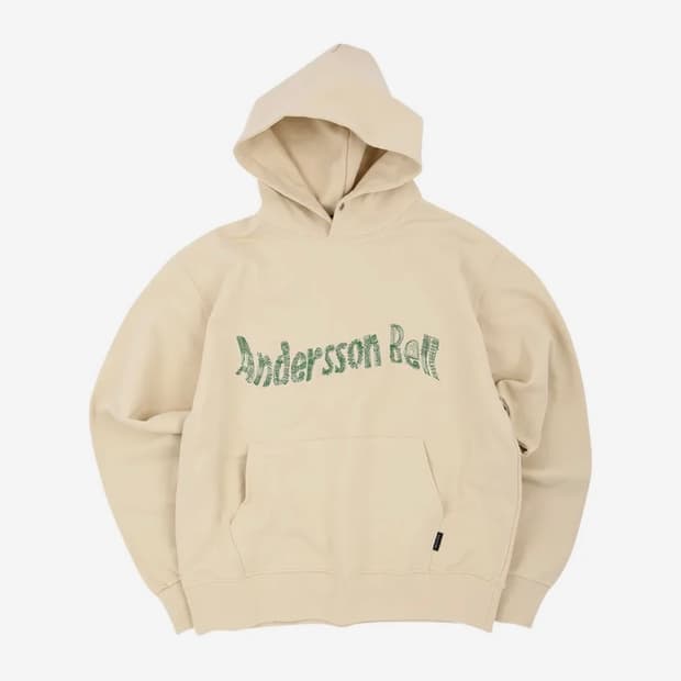 [앤더슨벨] 뉴 AB 로고 엠브로더리 후디 (아이보리)