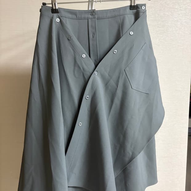 HAE BY HAEKIM draped shirt skirt