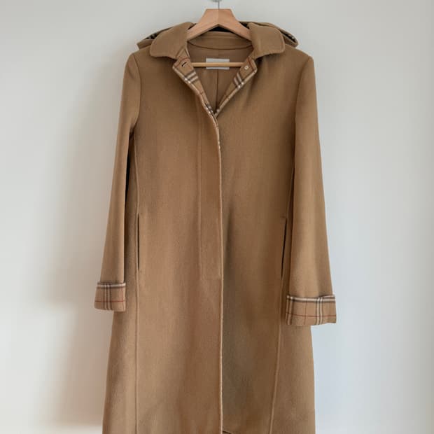 IDIOM 카멜 울 코트(후드 탈부착 가능)