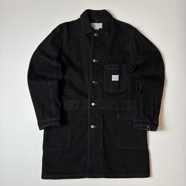 디아프바인 헤비코튼 데님 싱글 코트 PN8078