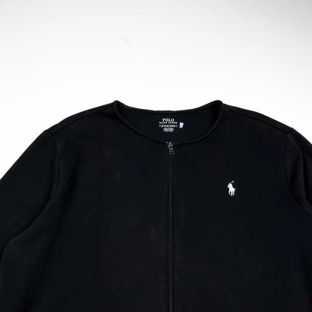 폴로 랄프로렌 포니 블랙 코튼 트랙탑 져지 (XL)