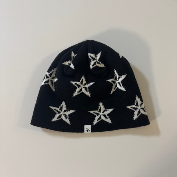 (새상품) ODOR 오도어 별 패턴 블랙 비니