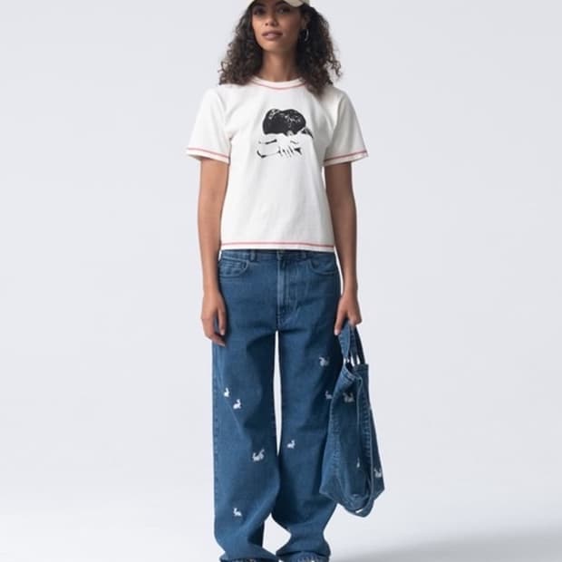 까르네볼란테 A MILLIONHARE DENIM (WASHED BLUE)
