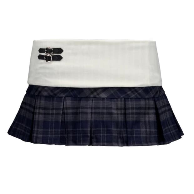 포어링 25FW 4US Banding mini skirt (check)
