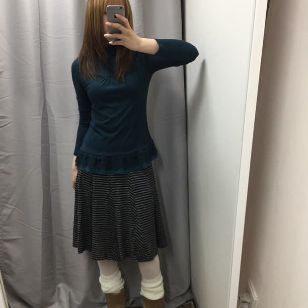 501. blue bohemian turtleneck sleeve T