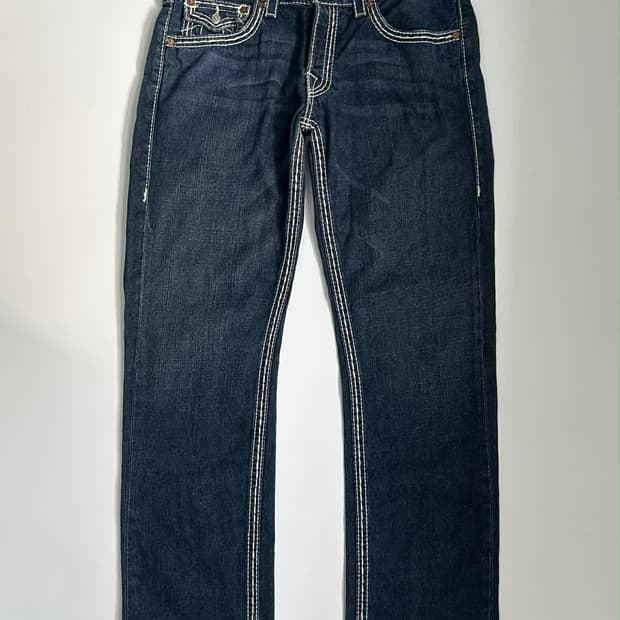 [34] 트루릴리젼 콘드라스트 스티치 데님 팬츠