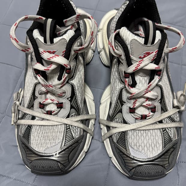 (42) 발렌시아가 3XL 스니커즈 그레이 화이트 레드