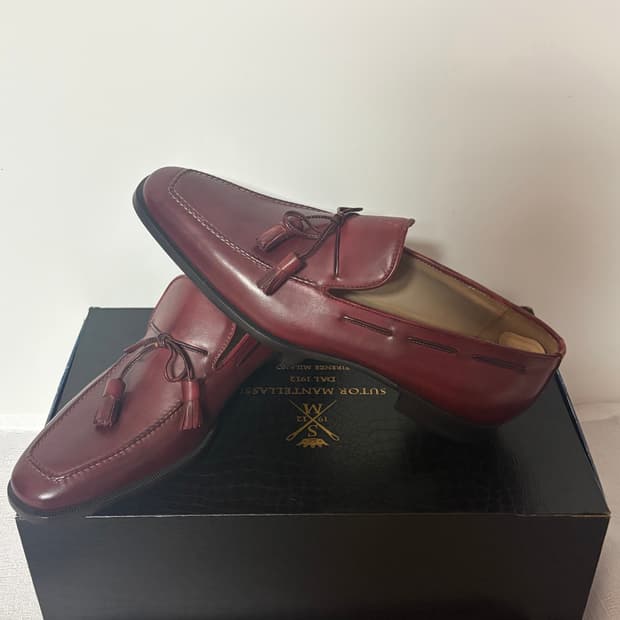 수토만텔라시 버건디 구두 8사이즈