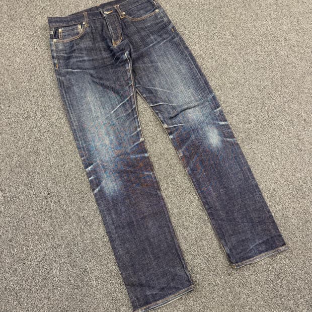 31)아웃스탠딩 빈티지 셀비지 데님팬츠
