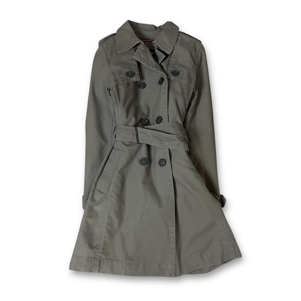 꼼드와 데 꼬또니에 그레이 더블 트렌치 코트