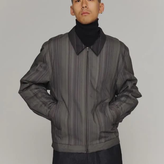 [L] 아모멘토 Amento 코튼 스트라이프 집업 자켓 팝니다