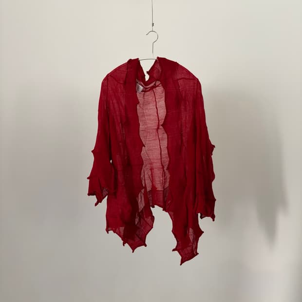 Origami Sculptural Sheer Cardigan