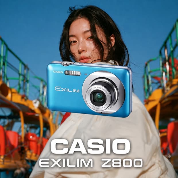 카시오 엑슬림 Z800 블루 빈티지 디지털카메라 디카