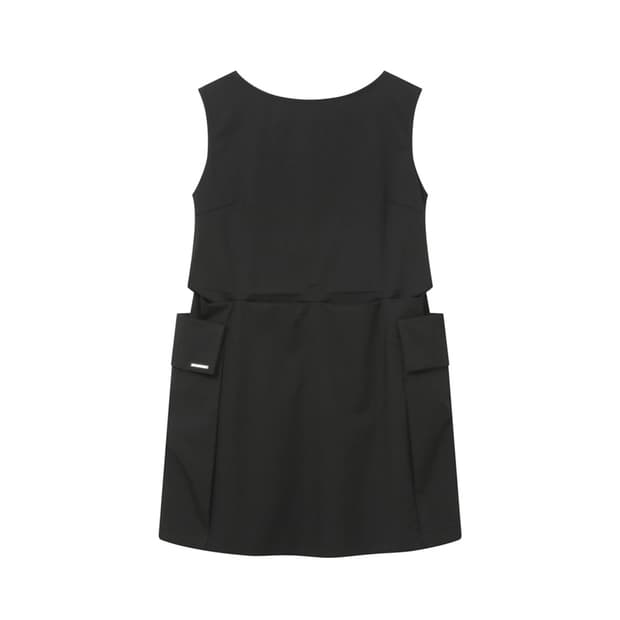 미세키서울 Pocket shirts one piece BLACK 상품이미지1