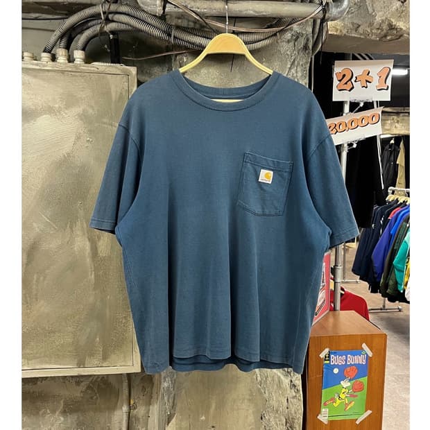 칼하트 포켓 반팔티 블루 L #csz3410