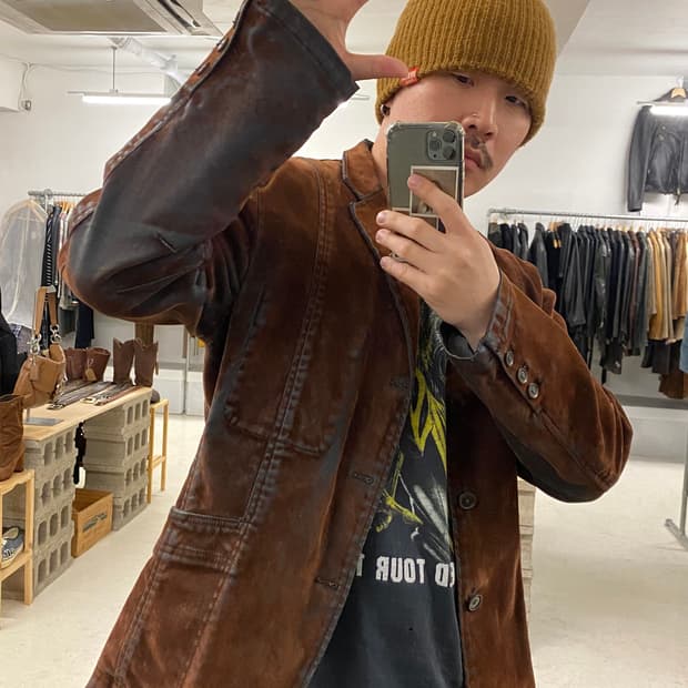 VTG velvet waxed coating jacket 왁스 코팅 자켓
