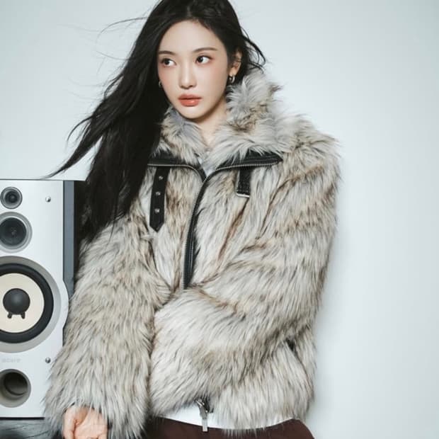 마뗑킴 퍼자켓 판매 (닝닝착용)