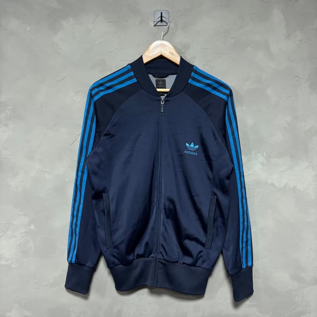 아디다스 슈퍼스타 져지 트랙탑 네이비 블루