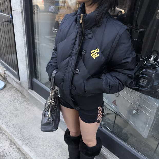 2004 로카웨어 크롭 퍼퍼 코트/베스트