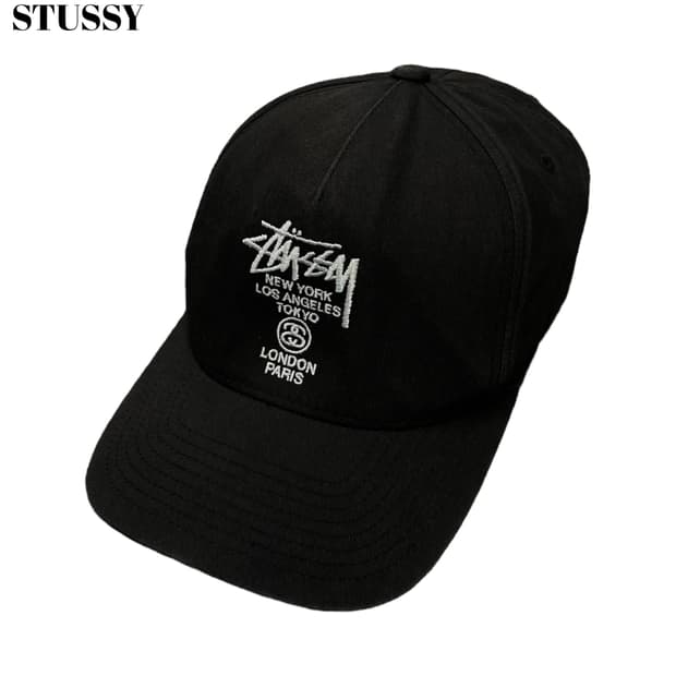 Stussy world tour 6-panel cap
