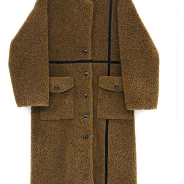 마뗑킴 테디베어 롱코트