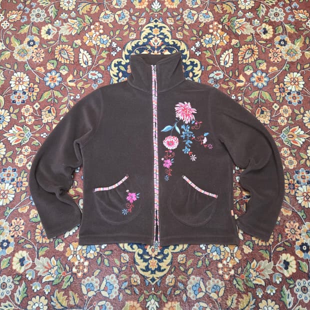 오일릴리(Oilily) 아트 패턴 플리스 자켓 (L)