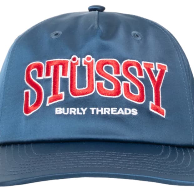 스투시 미드 뎁스 벌리 쓰레드 스냅백 네이비