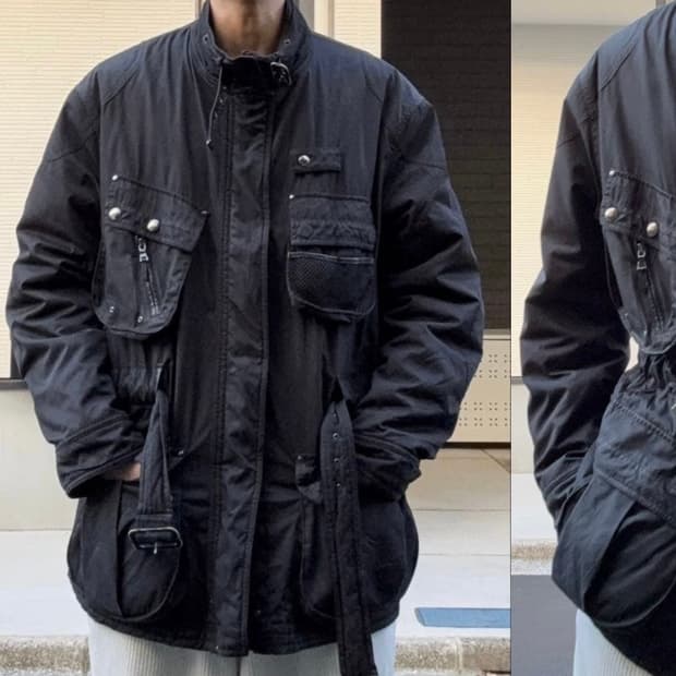 폴로 멀티포켓 벨티드 패딩 자켓