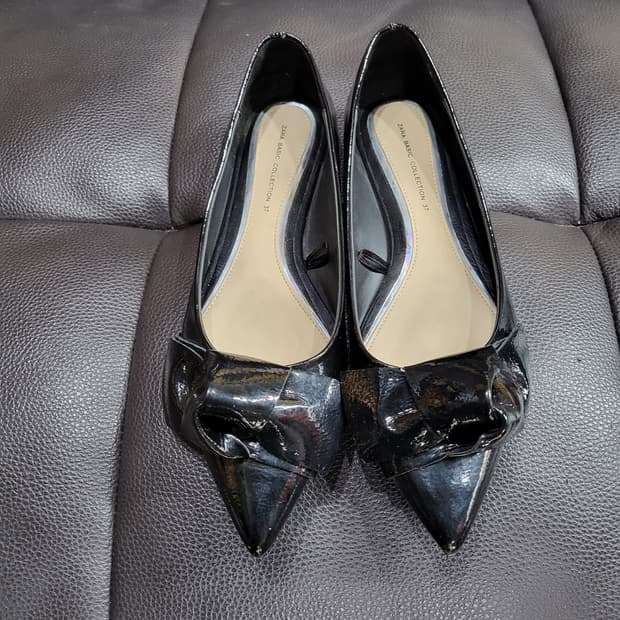 자라 리본 플랫슈즈