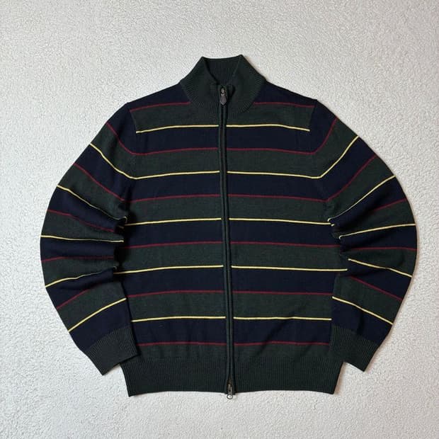 브룩스브라더스 아메리칸캐쥬얼 스트라이프 니트 집업 가디건 PN7171