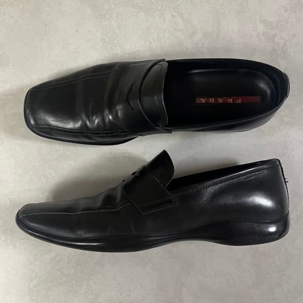 Prada Sports Square Toe Derby Shoes