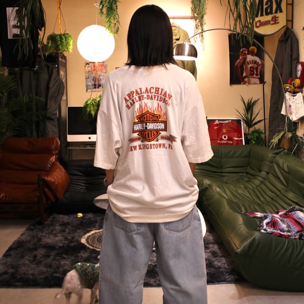 2000s USA Harley-Davidson flame T-shirt