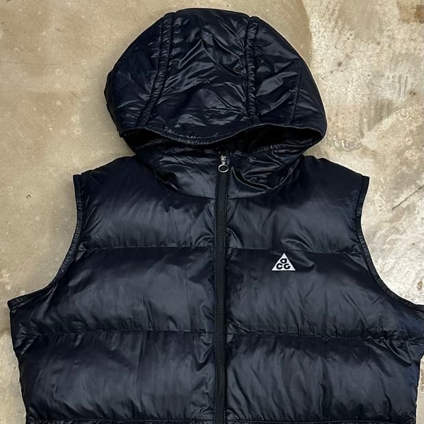 L 나이키 acg 구스다운 후드 패딩 베스트