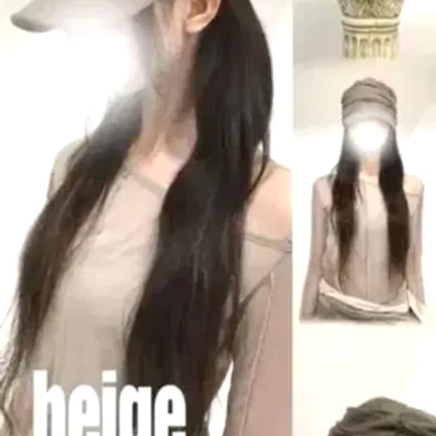 파우닝133 빈티지 모자 베이지