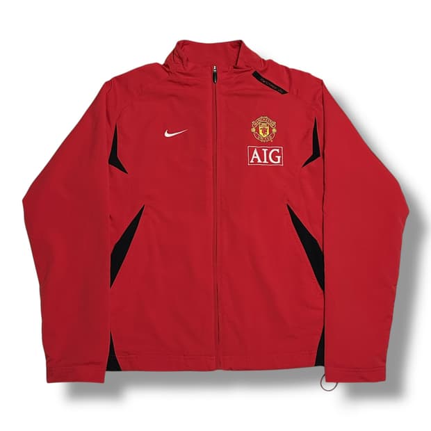 Nike 맨체스터 유나이티드 AIG 레드 트랙탑 져지