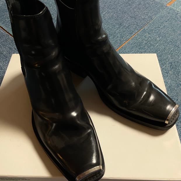 41.5) 라프시몬스 x 캘빈클라인 스틸토 부츠