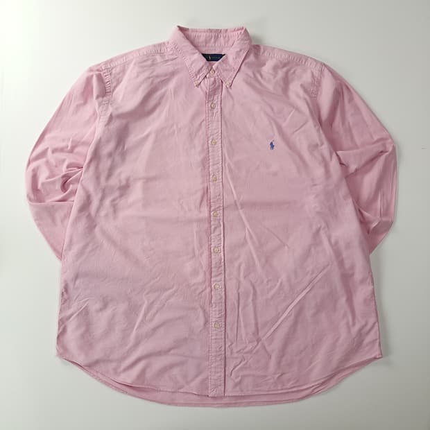 CK184 3XLT 폴로 소프트핑크 옥스포드 버튼다운 셔츠 남방
