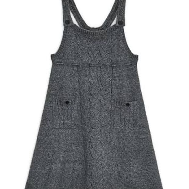 Strap knit dress (Charcoal)