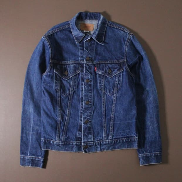 80s Levi’s 리바이스 진청 데님 트러커 자켓 L016