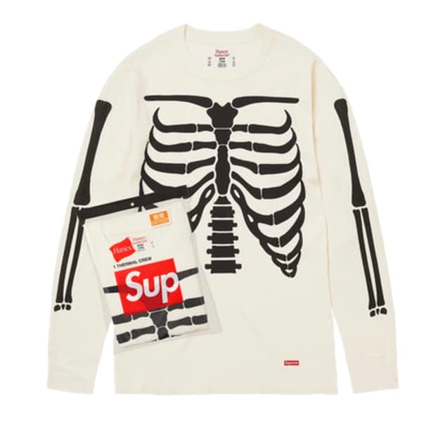 슈프림 헤인즈 써멀 크루 네추럴