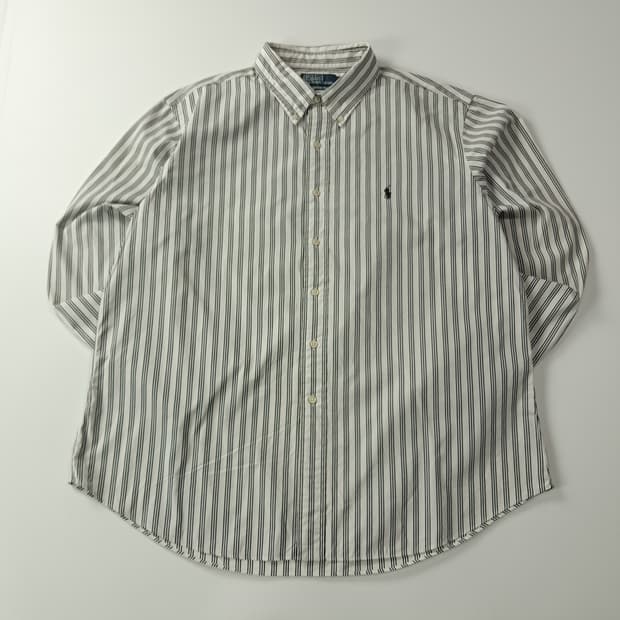 CA512 2XL 폴로 00s 모노 뮤직스코어 스트라이프 셔츠 남방