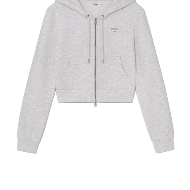 글로니 g crop zip up gray 크롭 집업 그레이 M