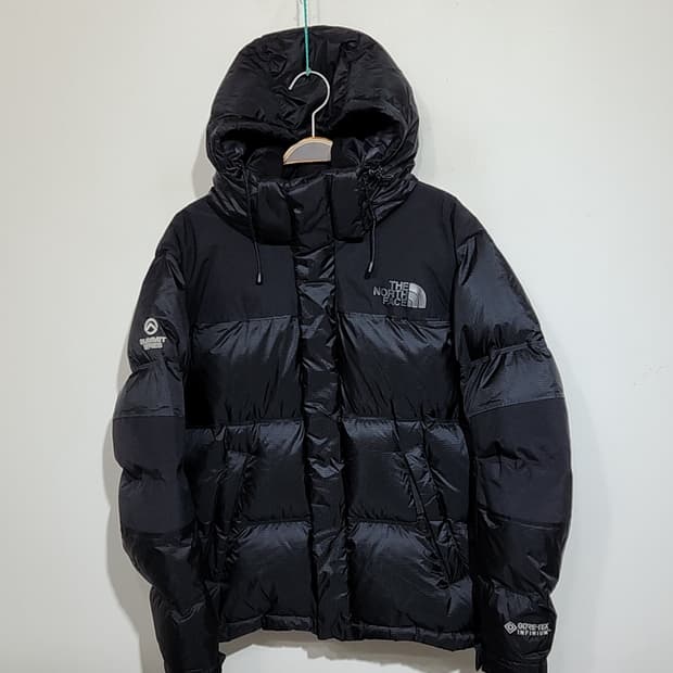 (M) 노스페이스 거위털 패딩점퍼 블랙 고어텍스 다운자켓 후드 