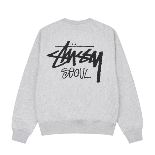 L) 스투시서울 맨투맨 애쉬 헤더