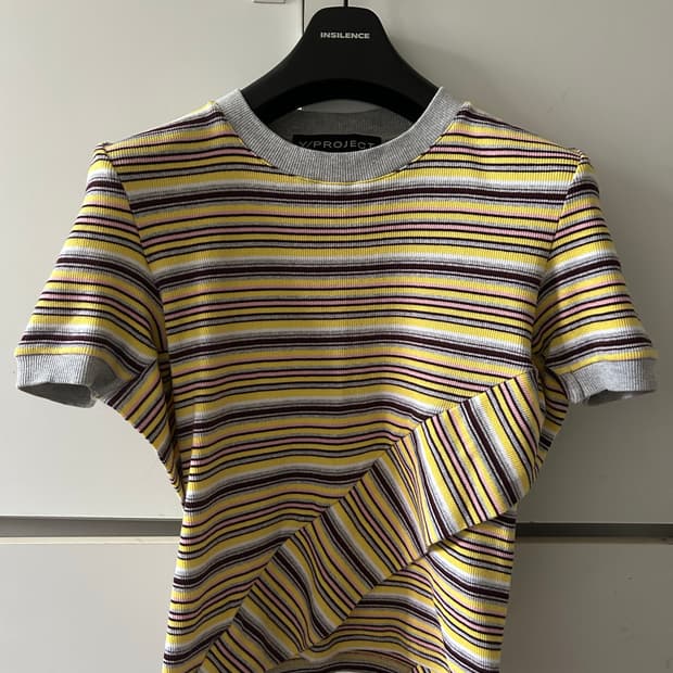 와이프로젝트 스트라이프 반팔니트