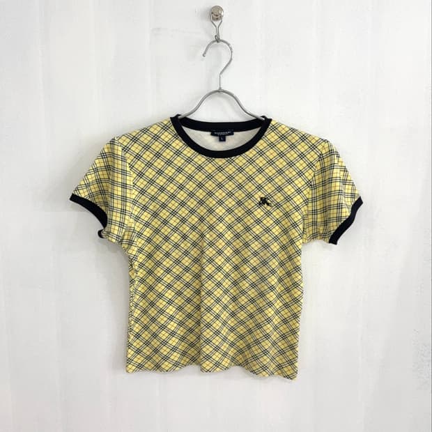 Burberry Lemon Check Ringer Half Top
