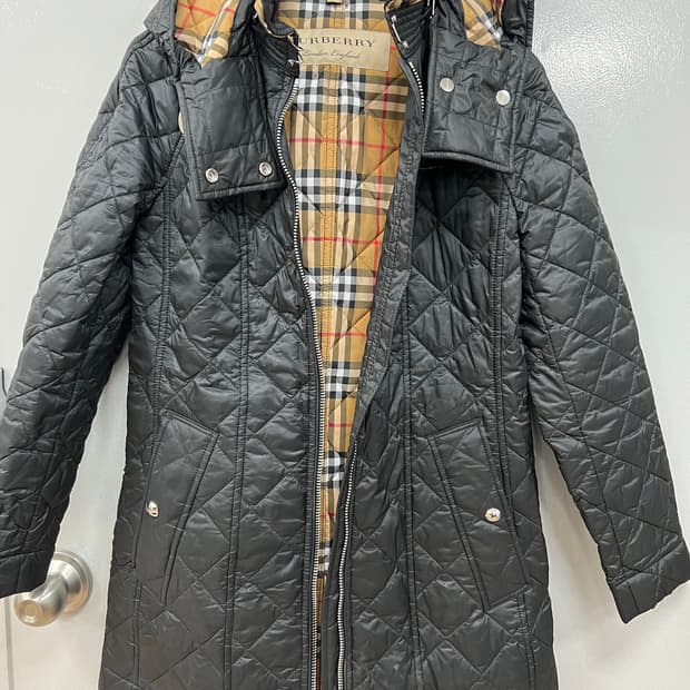 버버리 블랙 퀼팅 자켓 s