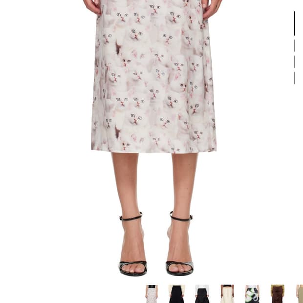 (새상품) 디젤 고양이 프린트 스커트