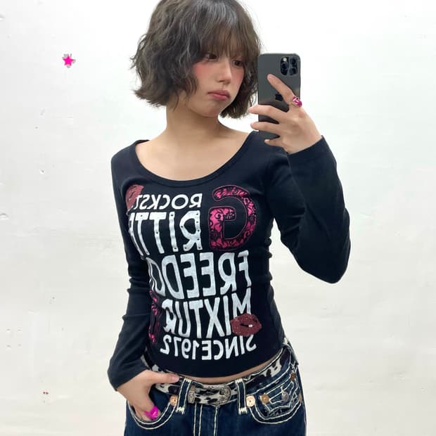 G Lace Lip Sexy Long Sleeve 